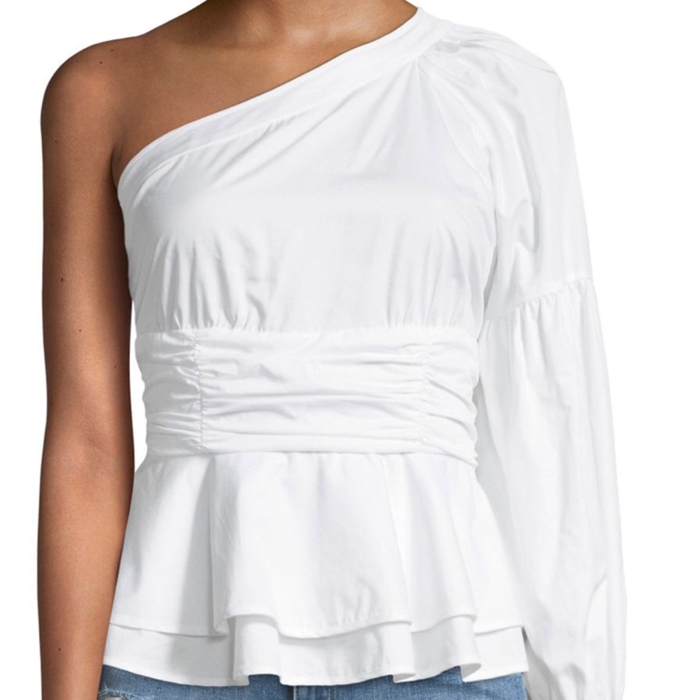 Parker One Sleeve Peplum Top